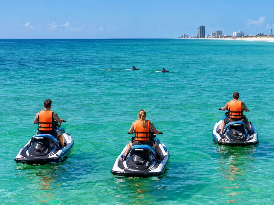 Destin: Delfin-Jetski-Tour nach Crab Island